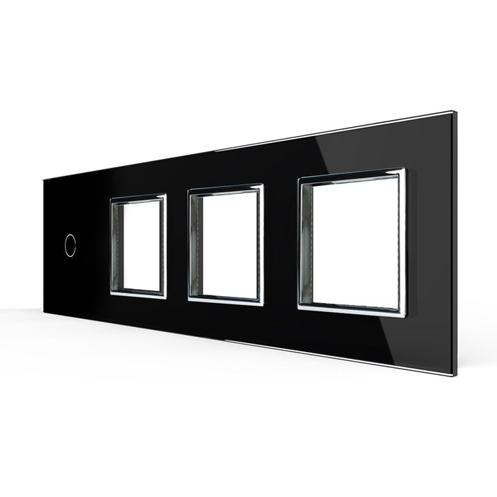LIVOLO Glas Touch Lichtschalter Funkschalter Steckdosen Wechselschalter uvm in schwarz (nur Rahmen: