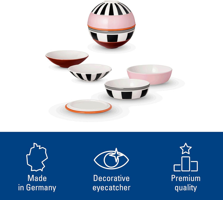 Villeroy & Boch - La petite Boule memphis, Geschirrset Porzellan, Schalenset, 5 tlg. Servier Set, 14