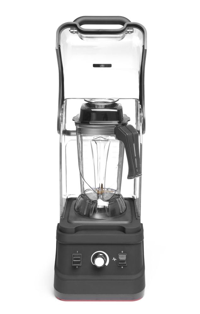 HENDI Standmixer BPA-frei, Manuell, mit schalldämmender Schutzhaube, Inkl. 2,5 Liter-Kanne, temperat