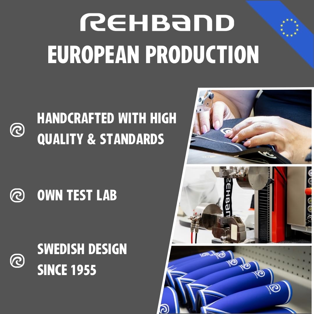 Rehband Kniebandage für Kraftsport & Fitness - Kniebandage 7mm Neopren, flexibel & rutschfest, Knee