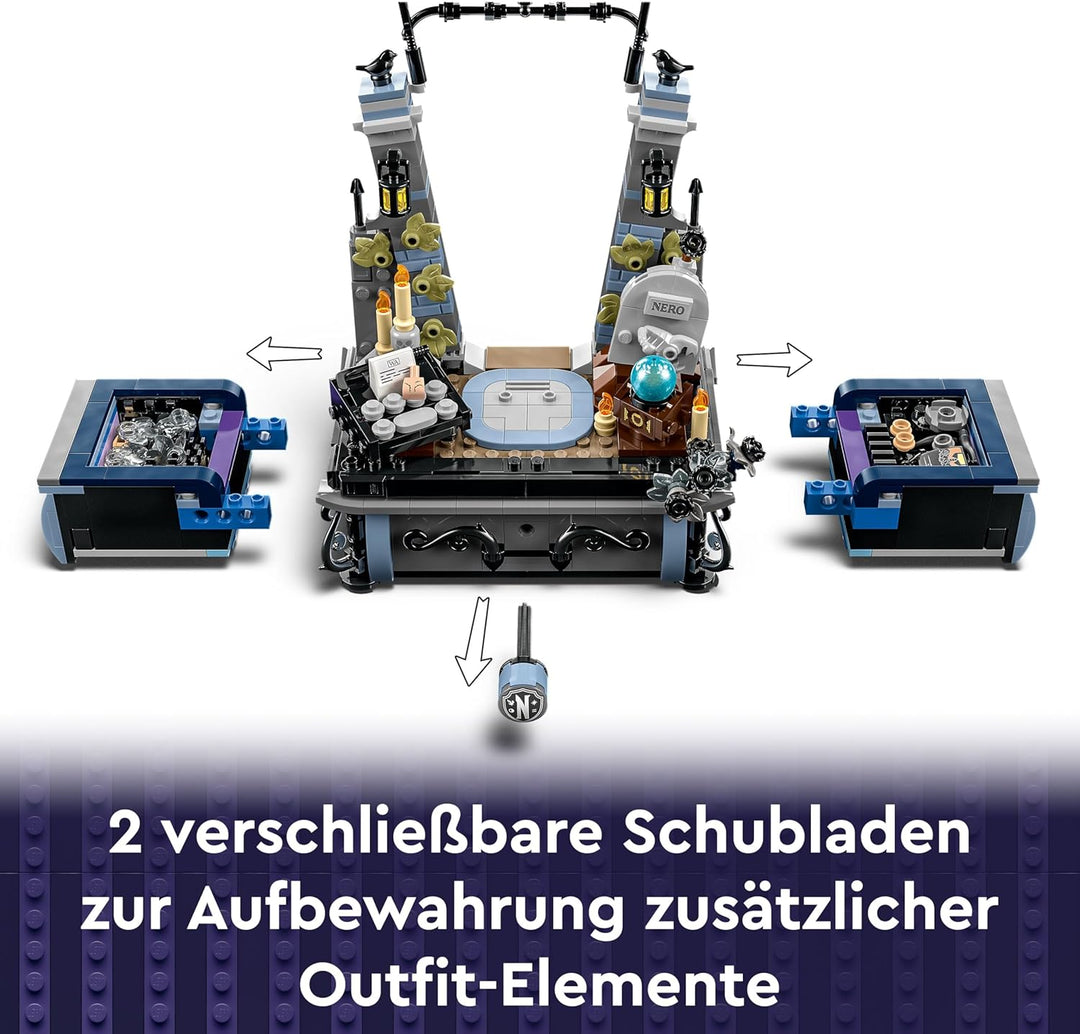LEGO Wednesday: Wednesday Addams Baufigur, Set zum Sammeln für Kinder, Spielzeug zum Umbauen mit Ele