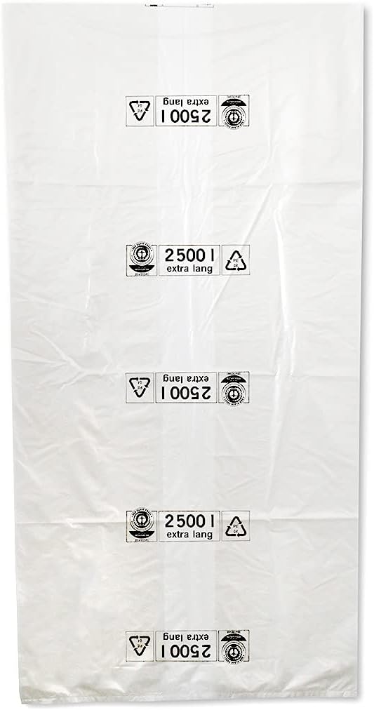 inapa Müllsack/Abfallsack Triline Öko: 2500l, transparent – ✓extra reissfest ✓extra lang ✓100% recyc