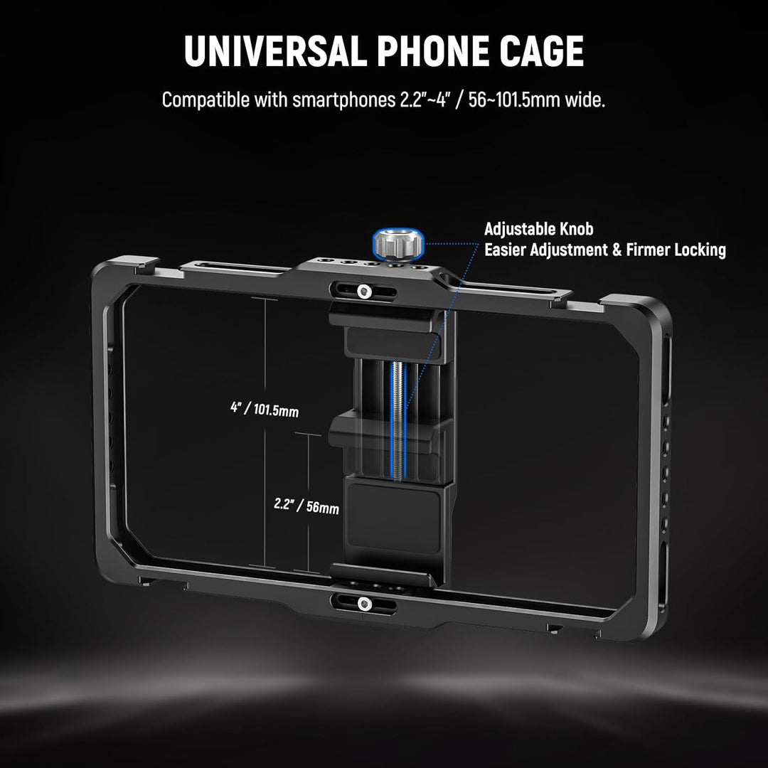 NEEWER Universal Telefon Käfig Video Rig mit Bluetooth Auslöser Seitengriff komfortable Griffe Handy