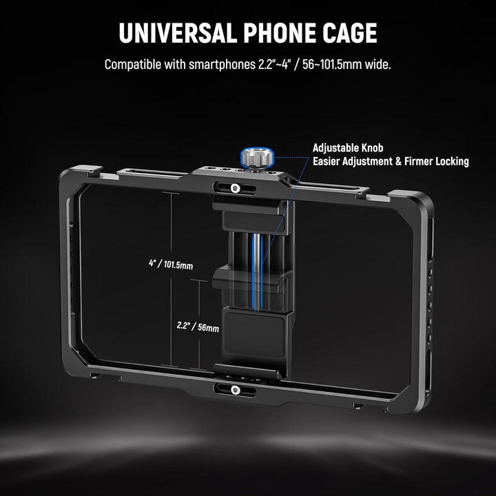 NEEWER Universal Telefon Käfig Video Rig mit Bluetooth Auslöser Seitengriff komfortable Griffe Handy