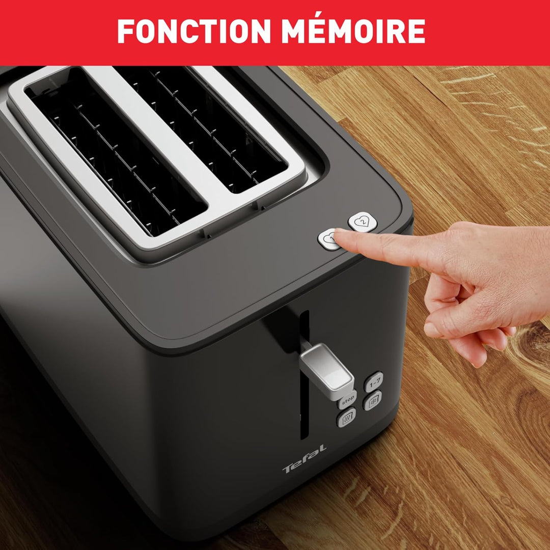 Tefal TL6408 Toaster | Für Zwei Lange Scheiben Favoriten-Einstellungen Countdown | Mit Digitaldispla