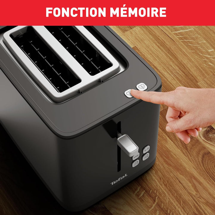 Tefal TL6408 Toaster | Für Zwei Lange Scheiben Favoriten-Einstellungen Countdown | Mit Digitaldispla