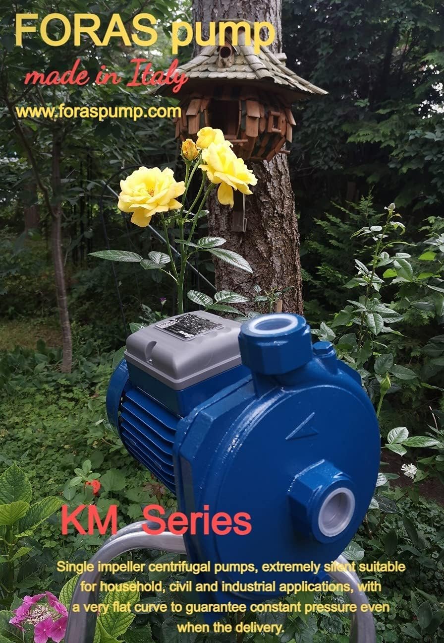 FORAS KM Serie Einzelrad-Kreiselpumpe, Gehäuse aus Gusseisen, extrem leise, für Haushalts-, Zivil- u