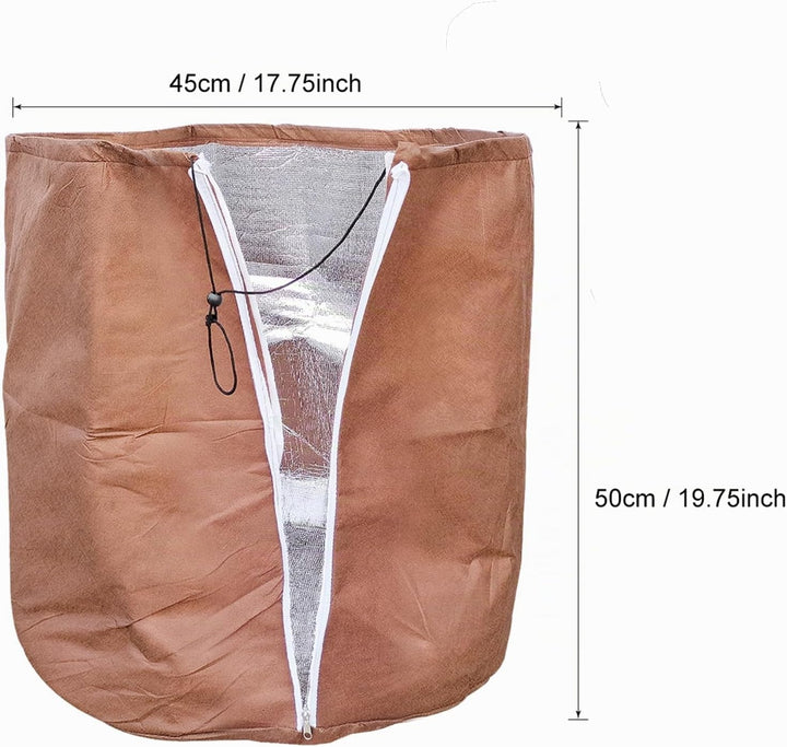 Tesmotor Thermo Topfschutz, Topfpflanzen Schutzbeutel für Pflanzen, Winter Topfschutz mit Zugband -