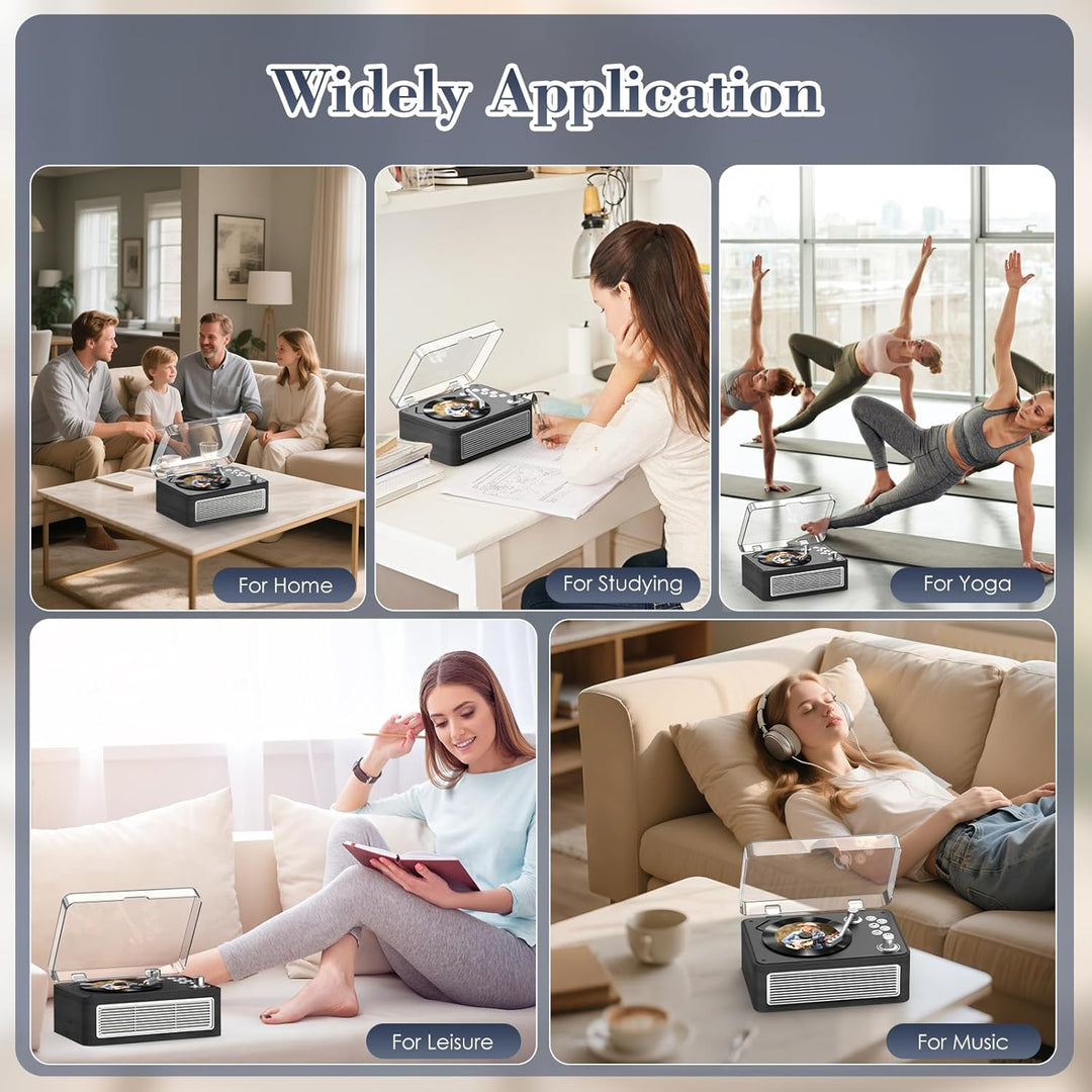 Gueray Tragbarer Bluetooth CD-Player mit Lautsprechern 3600mAh Wiederaufladbarer Vintage CD Spieler