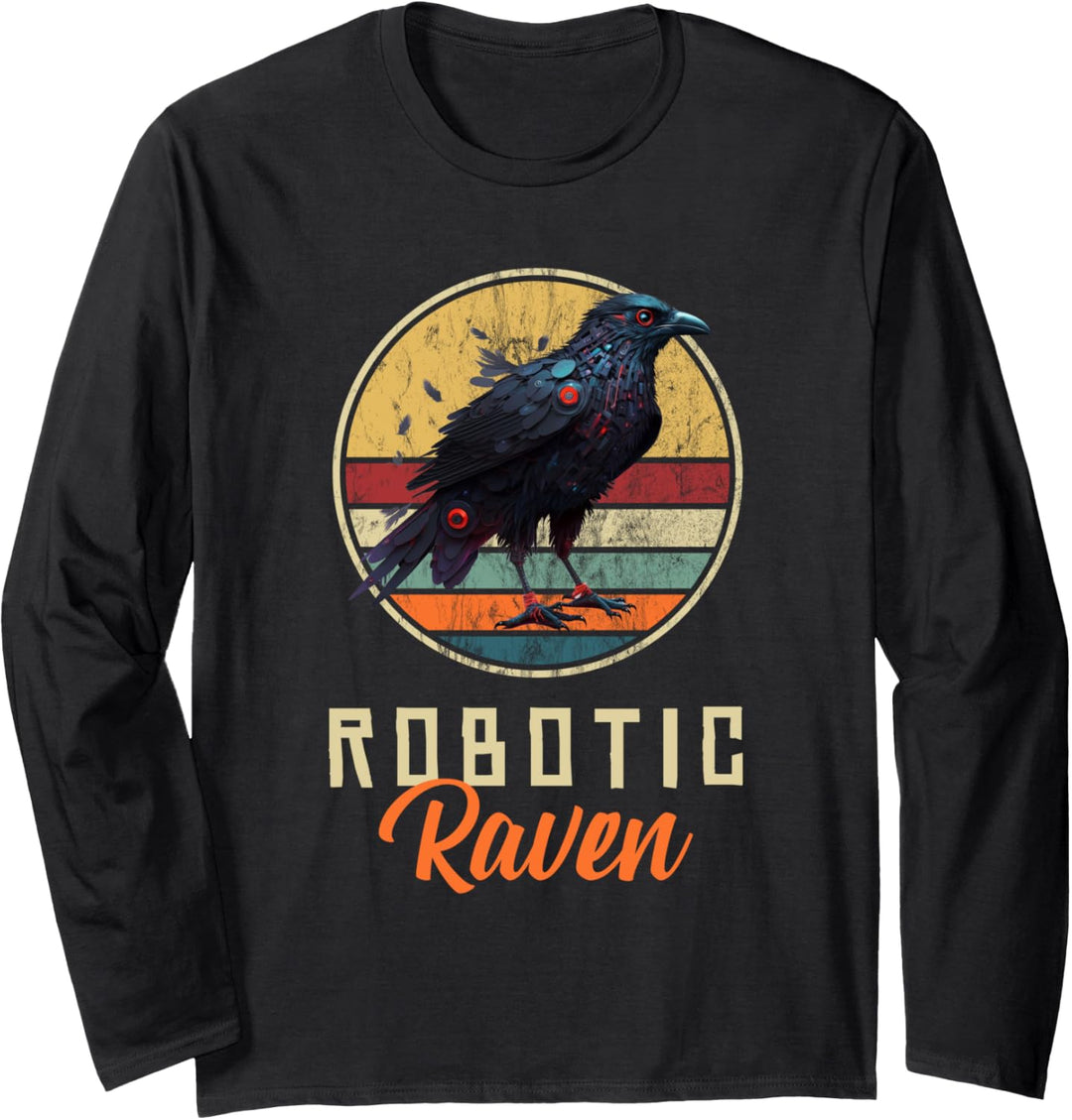 Robo Rabe Roboter Raben Outfit Spion Vogel Raben Design Langarmshirt