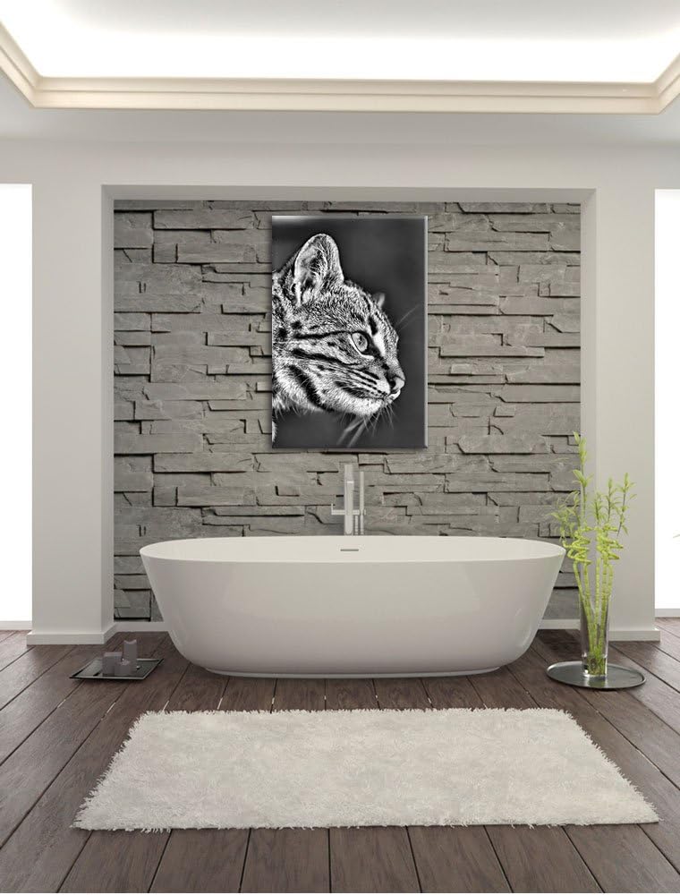 Pixxprint Bengalkatze im Profil als Leinwandbild/Grösse: 100x70 / Wandbild/Kunstdruck/fertig bespann