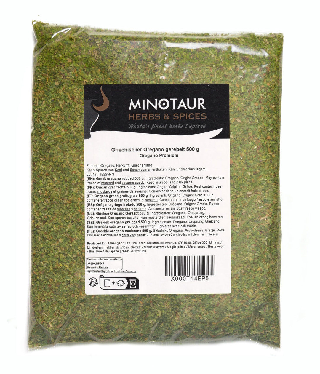 MINOTAUR Spices | griechischer Oregano gerebelt | 2 x 500g (1Kg) | Premium Qualität