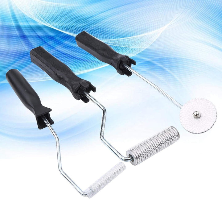 GOTOTOP 3PCS Fiberglas-Rollensatz, Aluminiumlegierung Fiberglas-Blasenpaddel-Werkzeug Laminierrollen