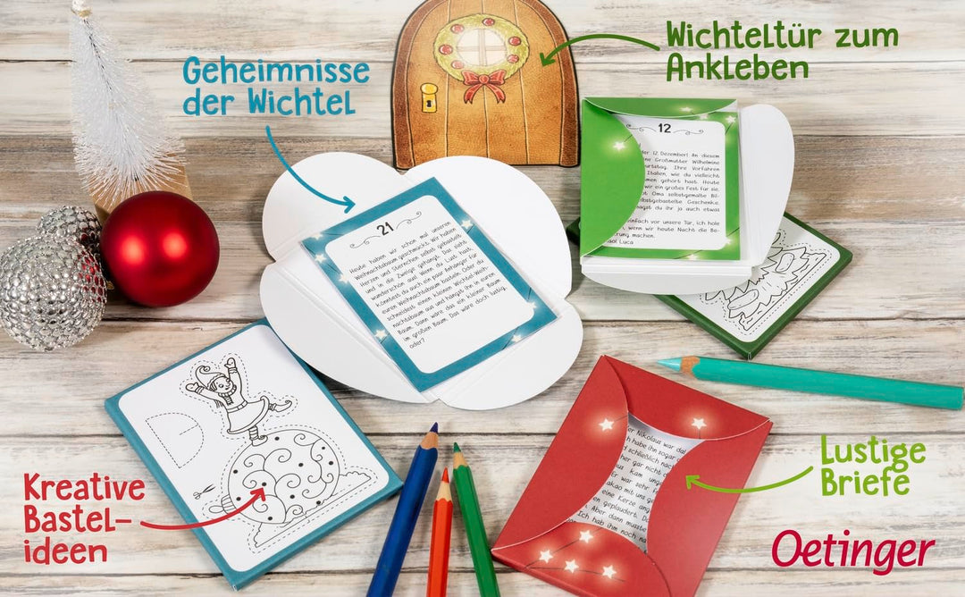 Wichteltür-Adventskalender. 101 Wichtel ziehen ein: Adventskalender ab 4 Jahren mit Wichteltür, 24 B