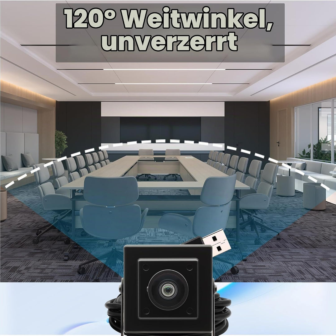 Svpro 16MP USB Kamera Weitwinkel 120 Grad verzerrungsfreie Webcam für Computer Laptop, Embedded Vide