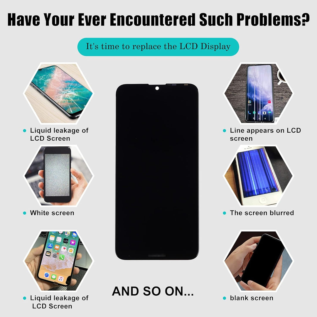 SwarKing LCD Display kompatibel mit Huawei Y7 2019 Touch Screen Digitizer (Schwarz ohne Rahmen) Ersa