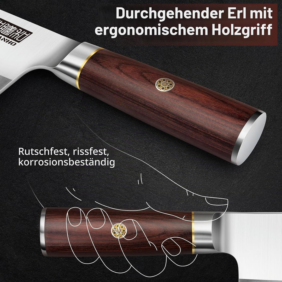 HOSHANHO Hackmesser zum Fleischschneiden, Hackmesser aus Pulverstahl und Kohlenstoffstahl, chinesisc