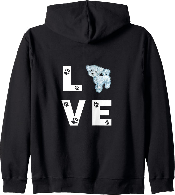 MALTESER Hund Love Hundebesitzer Geschenk Kapuzenjacke