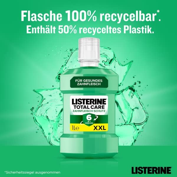 LISTERINE Total Care Zahnfleisch-Schutz (1000 ml), schützende Mundspülung gegen Zahnfleischprobleme