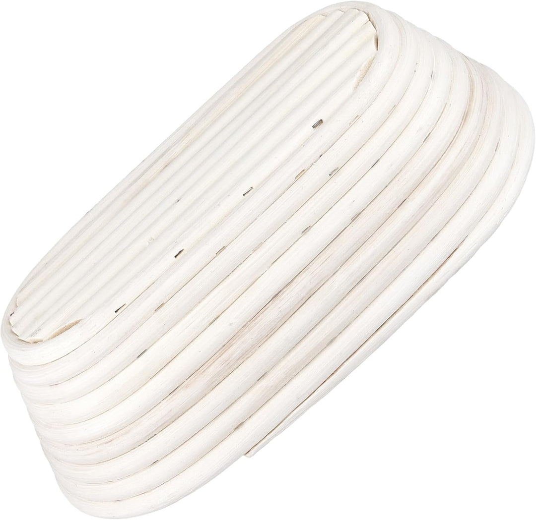 2 Stück Gärkörbchen Oval 25x15x8 cm, Rattan Brot Gärkorb mit Leineneinsatz, Brotgärkörbe Set Brotbac