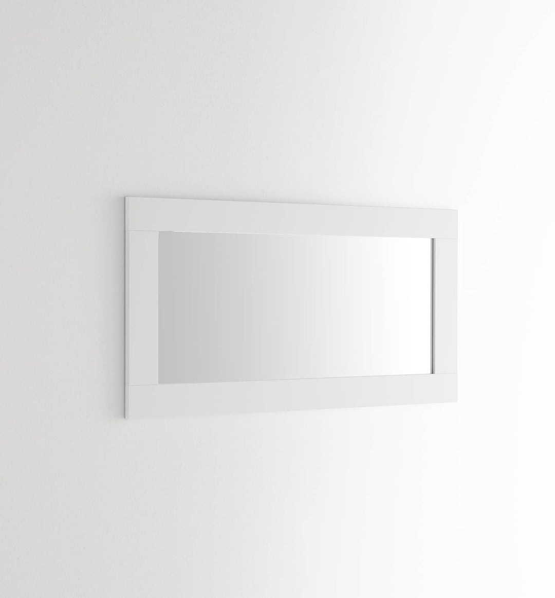 ARHome Wandspiegel, 126 x 66 cm, Weiss Matt, Spiegel, Made in Italy Weiss Matt 126 x 66, Weiss Matt