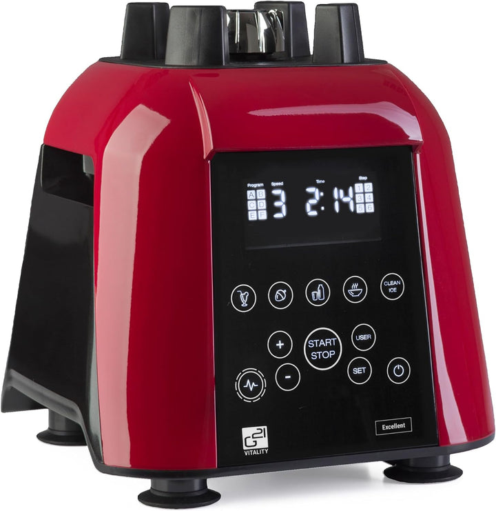 Blender G21 Excellent, Rot, 1.700 W, 32.000 U/min, BPA-frei, Behälter von 2,5 l, 11 Programme, 4 Jah