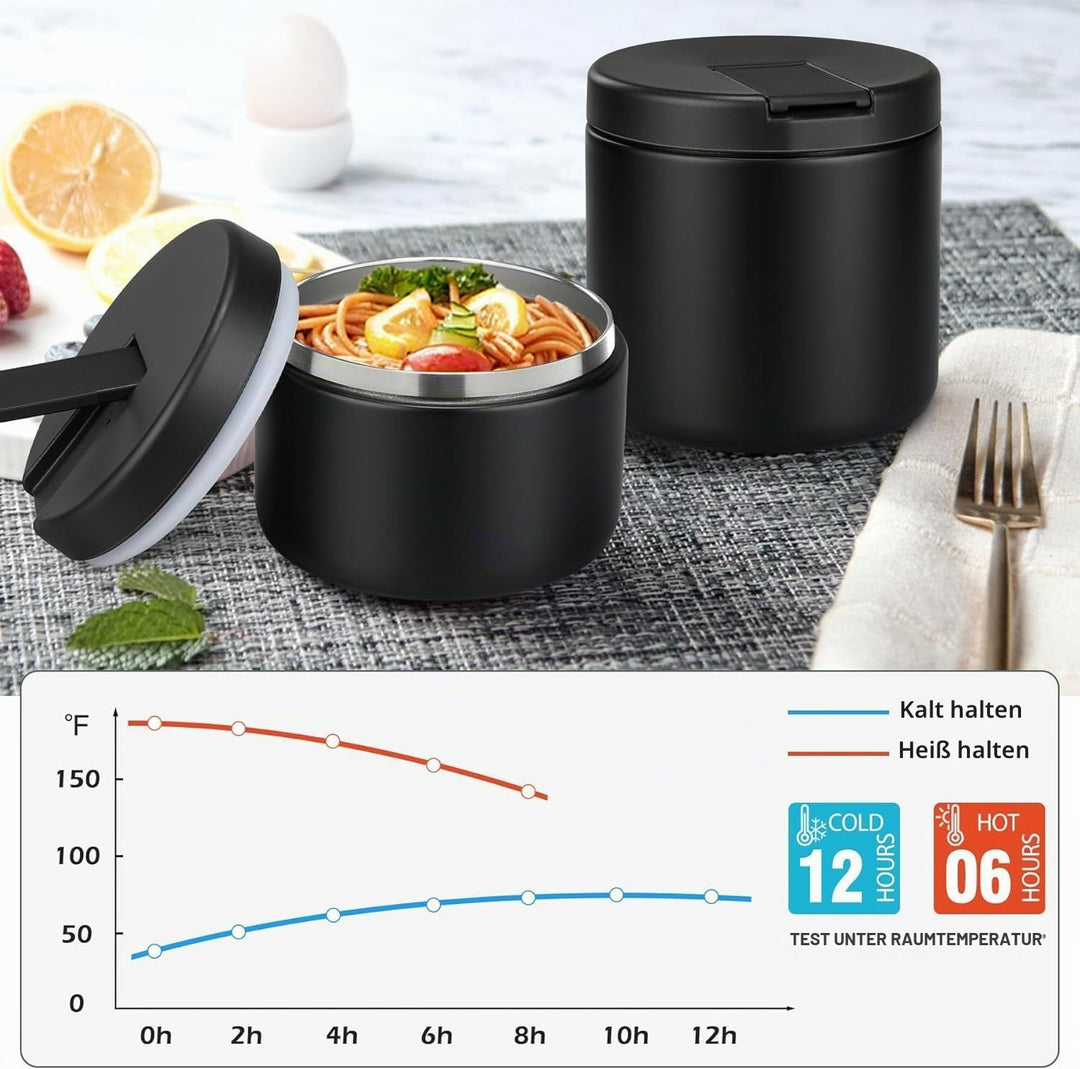 Itslife Thermobehälter für Essen 560ml Edelstahl Warmhaltebebehälter, Auslaufsicherer Lunchbehälter