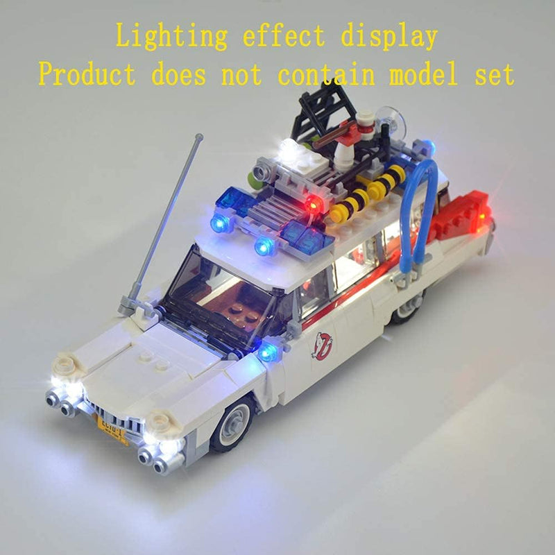 GEAMENT Blöcke Licht-Set für Ghostbusters ecto 1 - USB Beleuchtungsset Kompatibel mit Lego 21108 Aut