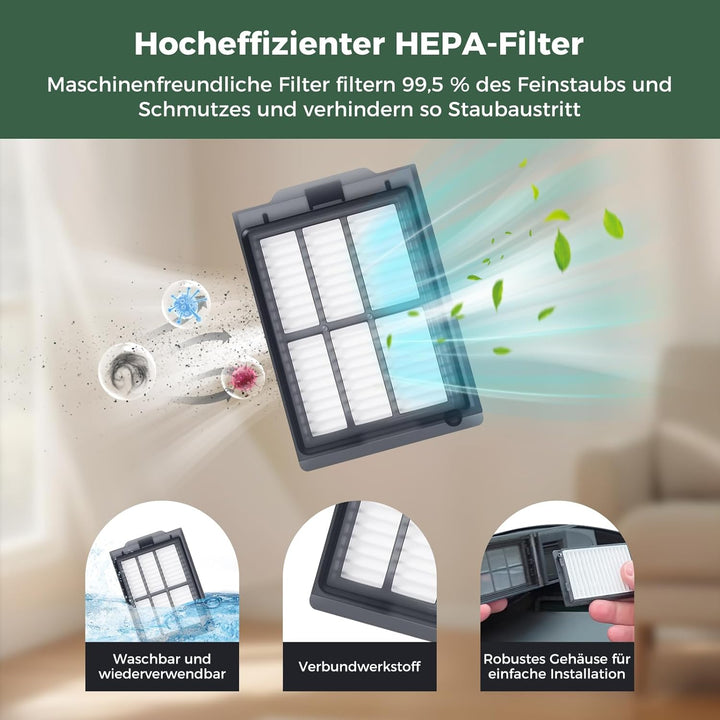 24 Stück Zubehör Kit für iRobot Roomba Plus 405 Combo/505/507 Combo Roboter Staubsauger:1 Hauptbürst