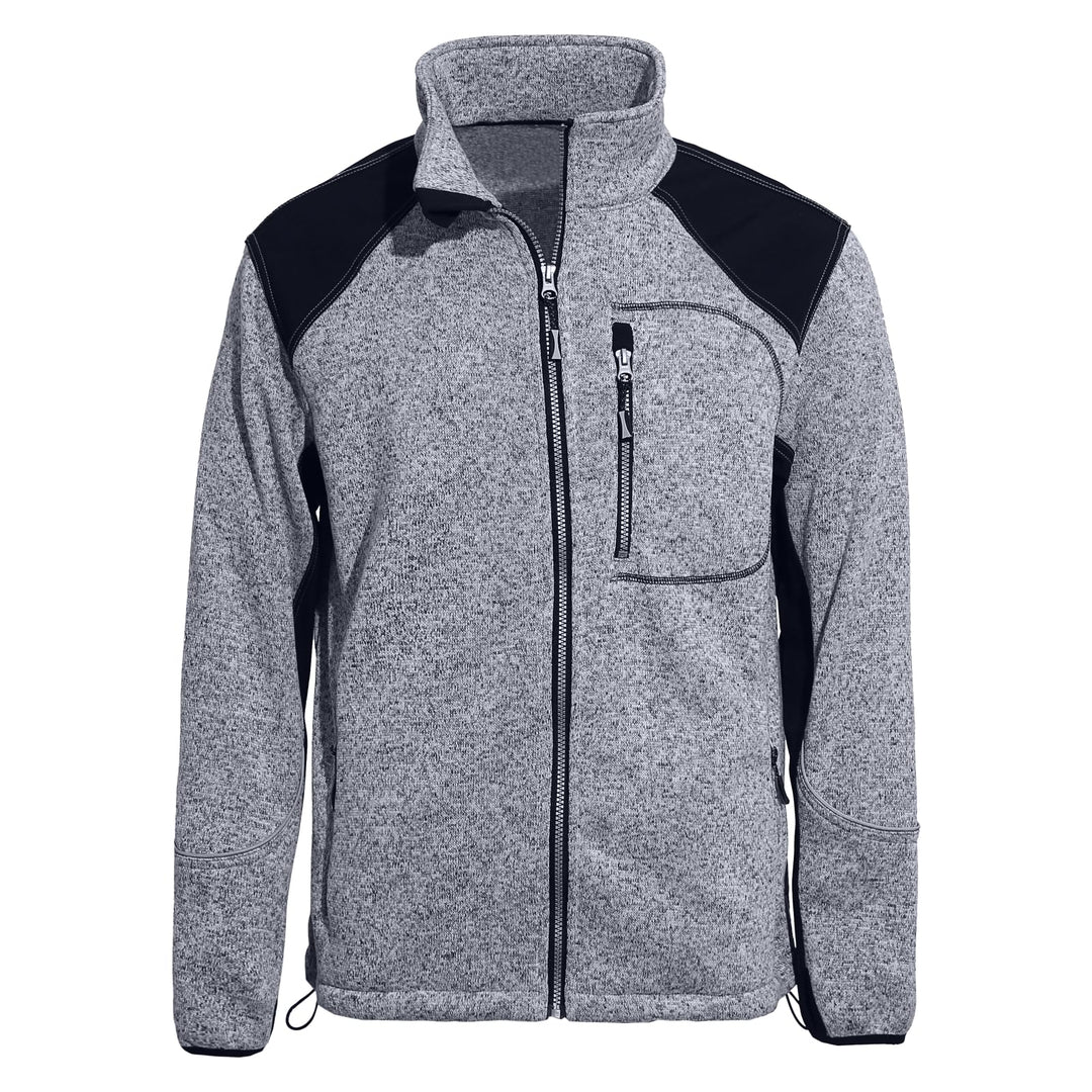 WORK IDEA Strick Fleecejacke Herren, Jacke Fleece Strickjacke, atmungsaktive Outdoor Fleecejacken fü