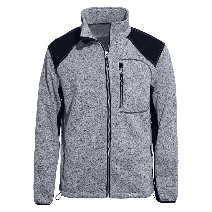 WORK IDEA Strick Fleecejacke Herren, Jacke Fleece Strickjacke, atmungsaktive Outdoor Fleecejacken fü
