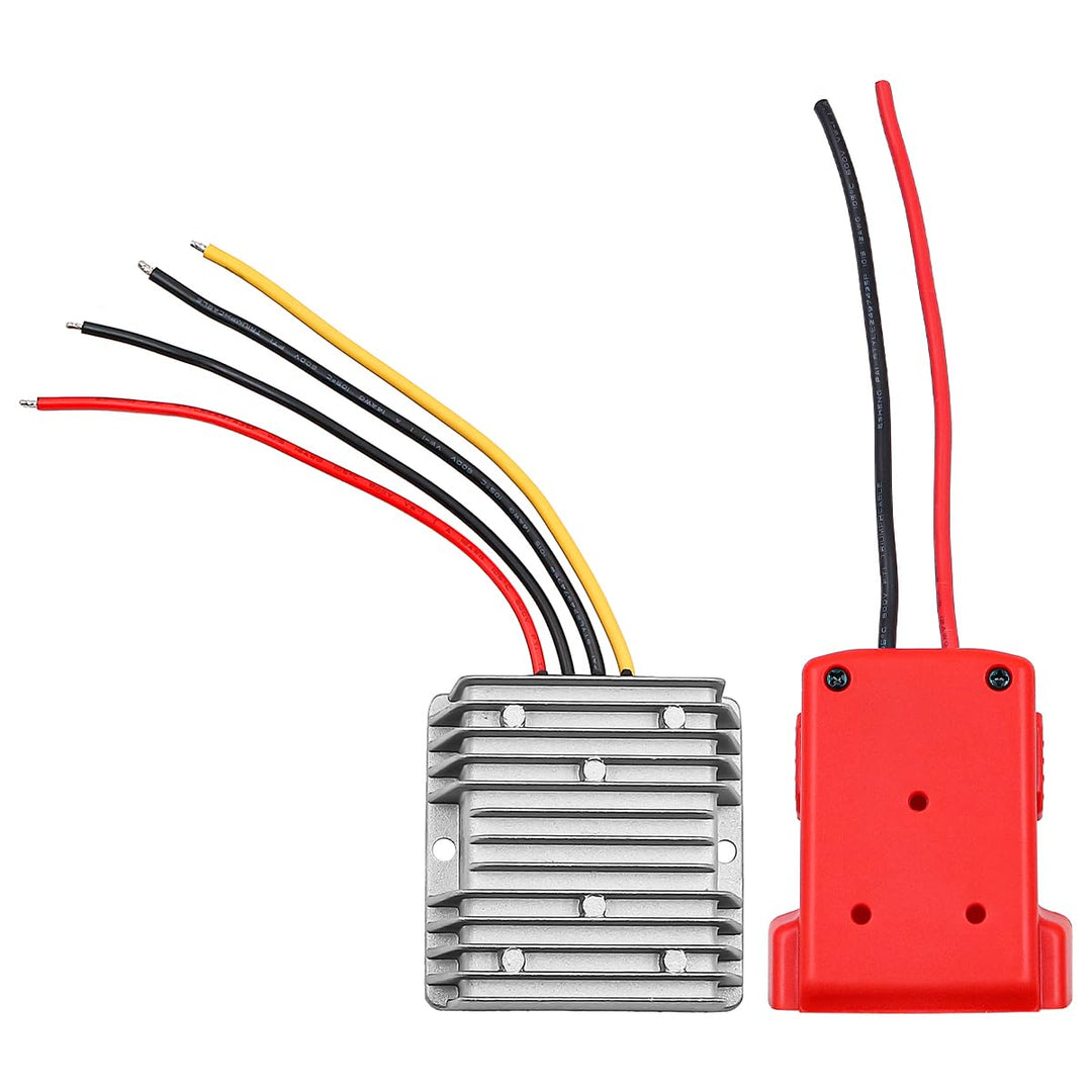 Step Down DC Spannungswandler für Milwaukee 18V auf 12V Batterie Dock Power 180W Inverter Connector