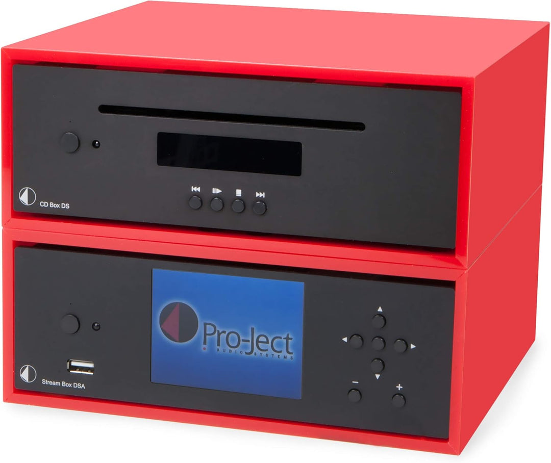 Pro-Ject CD Box DS, High End Audio CD Player mit 24bit/192kHz Burr Brown DAC (Schwarz), Schwarz