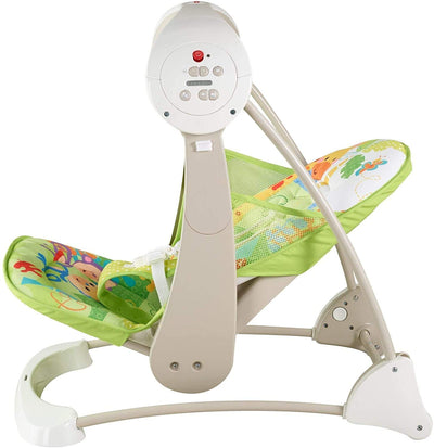 Mattel Fisher-Price CCN92 2 in 1 Babyschaukel im Regenwald Design, mit 6 Geschwindigkeitsstufen, 10