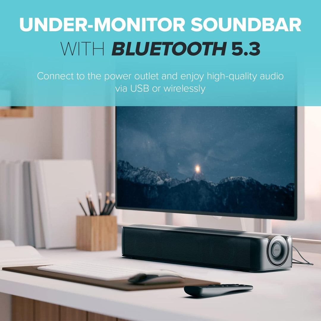 CREATIVE Stage SE Under-Monitor Soundbar mit USB Digital Audio und Bluetooth 5.3, Clear Dialog und S