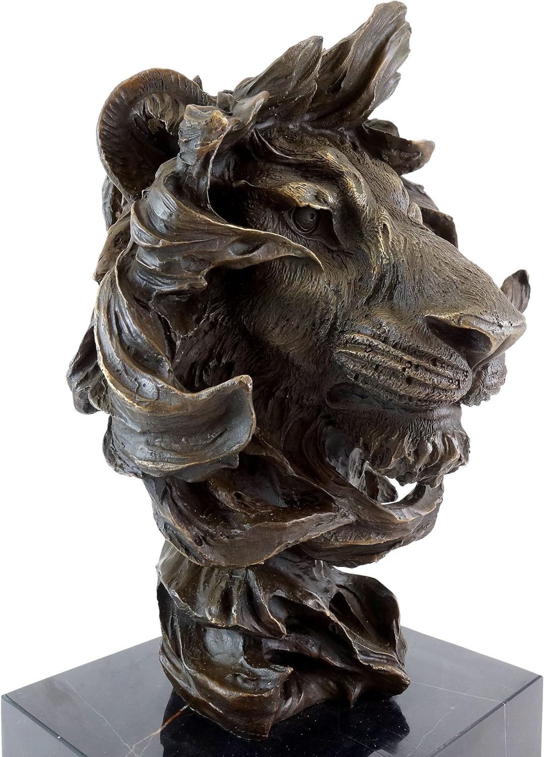 Kunst & Ambiente - Tierbronze - Abstrakter Löwenkopf - Modern Art Skulptur - signiert Milo - Löwensk