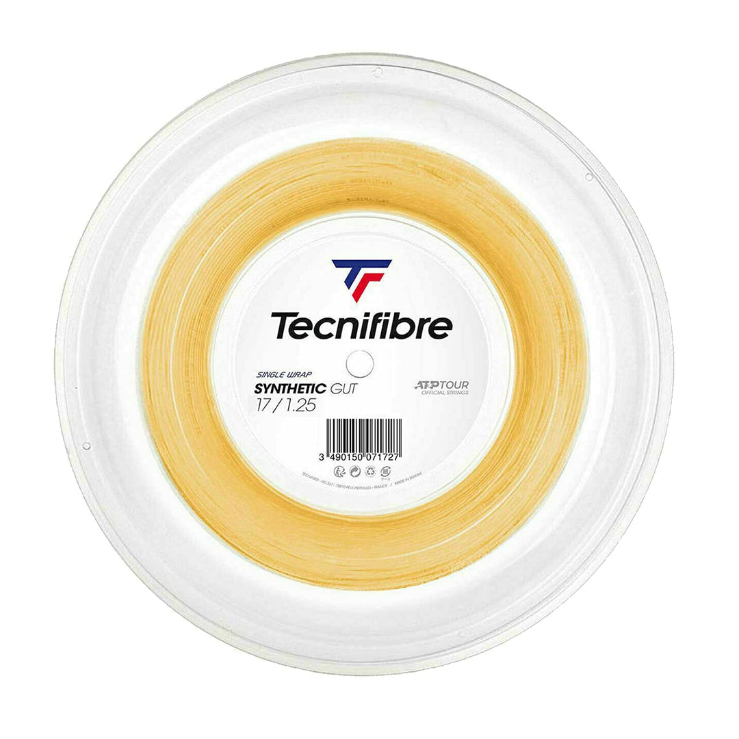TECNIFIBRE - Tennissaite - Rolle 200M - Synthetic GUT 1.25mm / 200m Gelb, 1.25mm / 200m Gelb