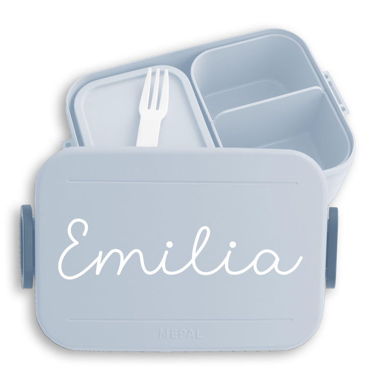 Bento Box Midi Lunchbox für Mepal Bentobox - Wunschtext - Kinder Brotdose Wunschname in Schreibschri
