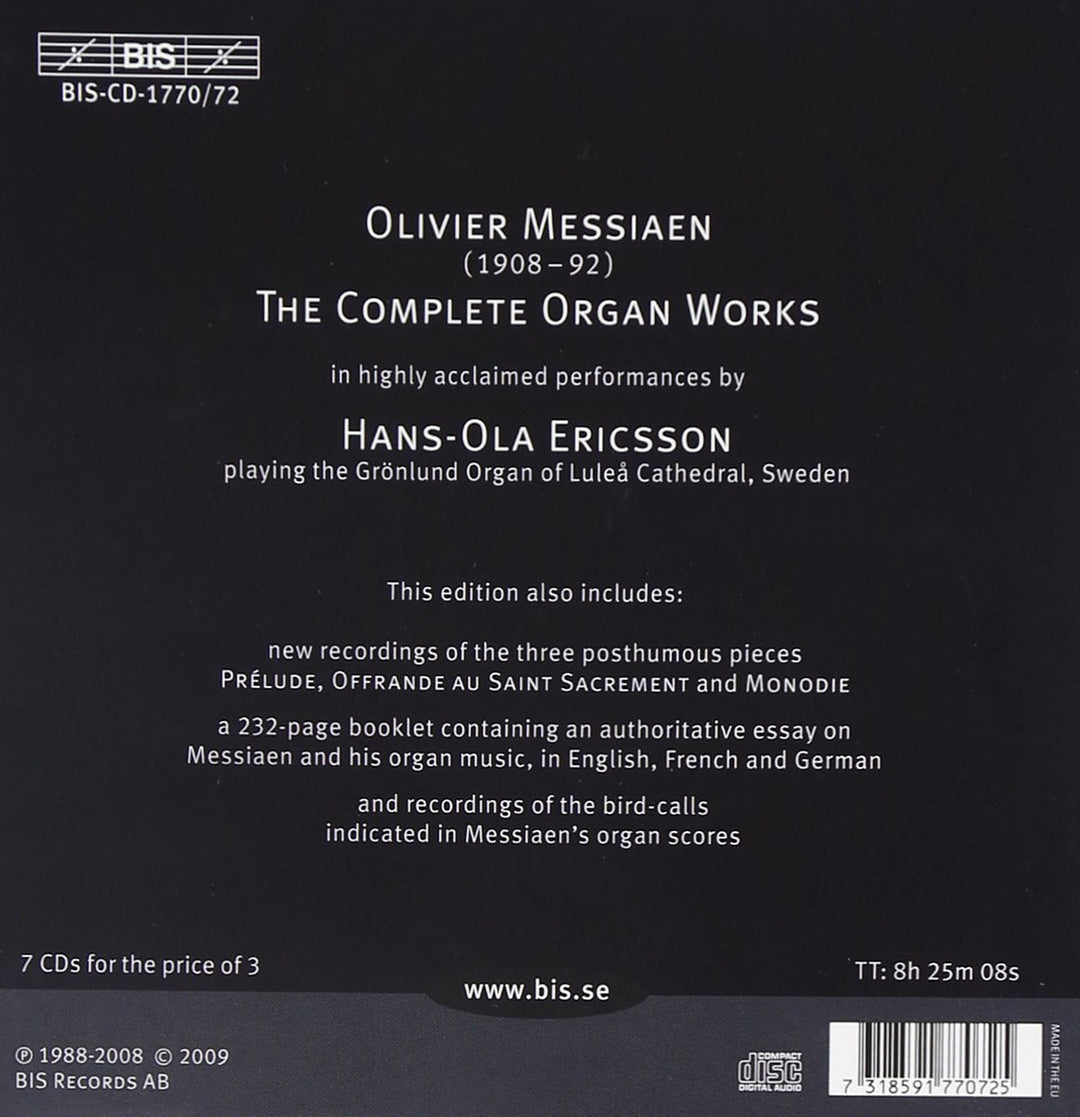 Messiaen: Sämtliche Orgelwerke [Gesamtaufnahme], Audio-CD