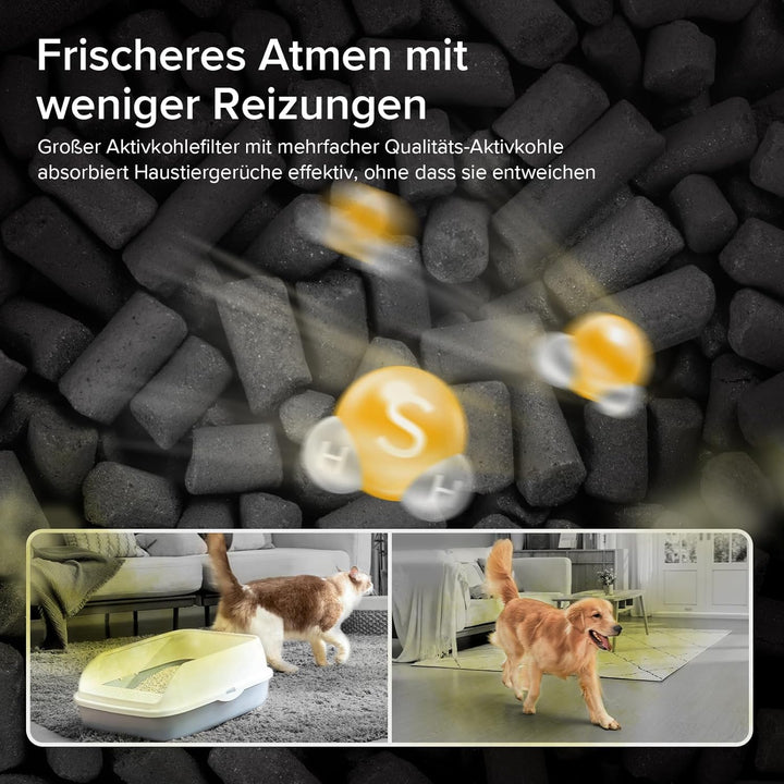 LEVOIT HEPA Luftreiniger Allergiker für 52㎡ Wohnung Raucherzimmer, 23dB Air Purifier mit Staub-&amp;Lich