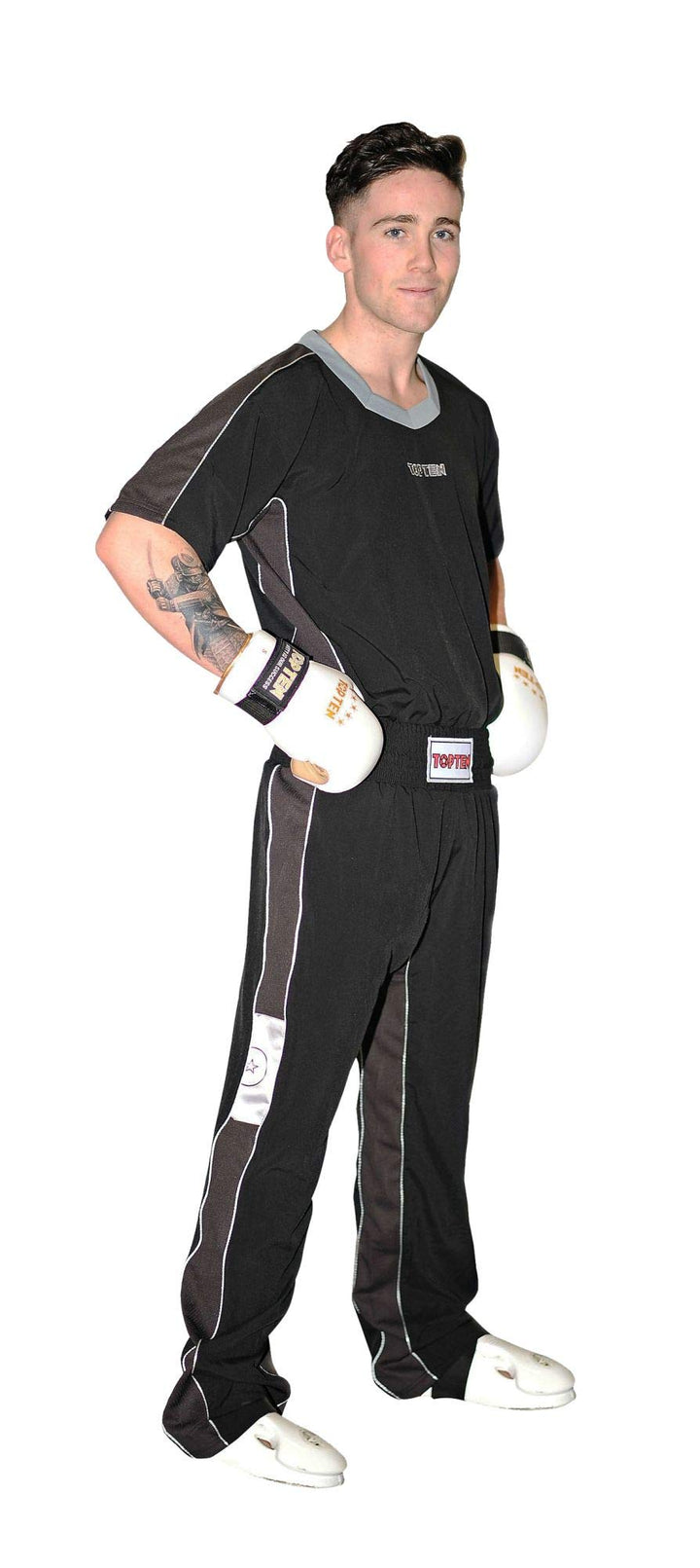 TopTen Kickboxuniform „FLEXZ“ Schwarz - Grau XXL, Schwarz - Grau XXL