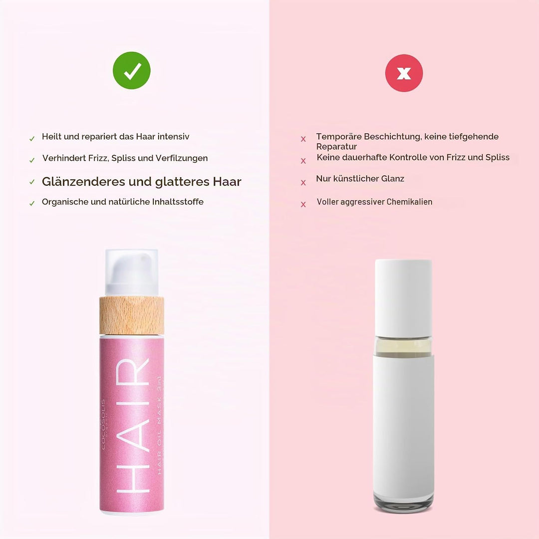 COCOSOLIS HAIR Haaröl stärkt und regeneriert kaputtes Haar, Stimuliert schnelles Haarwachstum, Beugt