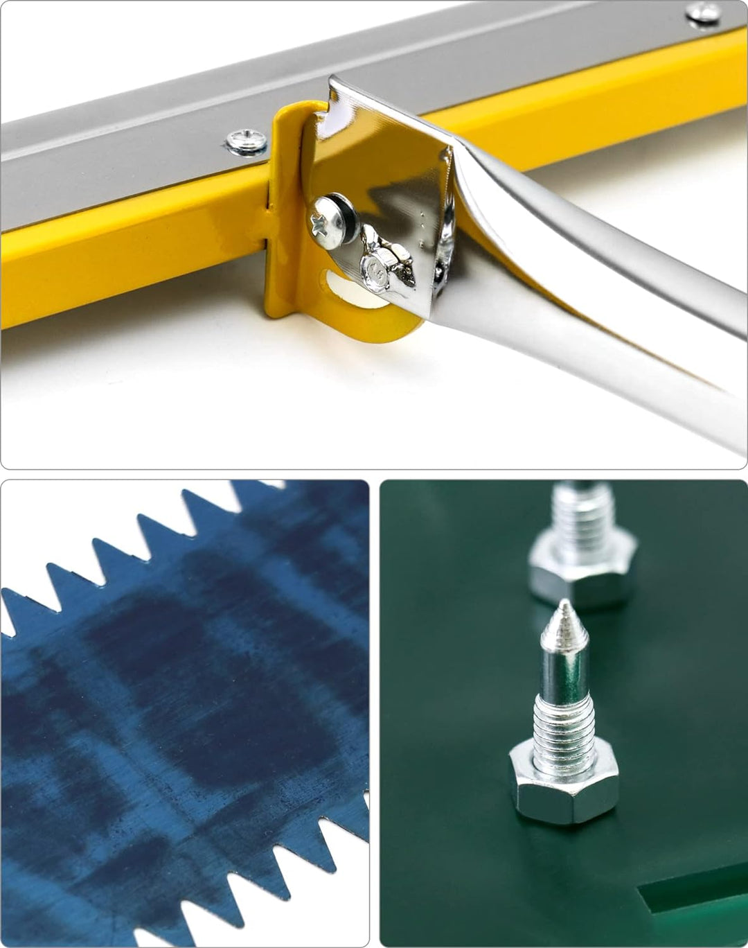 QWORK® Bodenbeschichtung Set, Entlüftungswalze+Epoxid Spike Schuhe+Stehrakel Grossflächenrakel 4 Stü