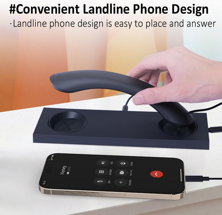 Retro Telefonhörer Empfänger Kopfhörer für Handy, Tablet, Laptop, Headset mit Antwort-Taste und komf