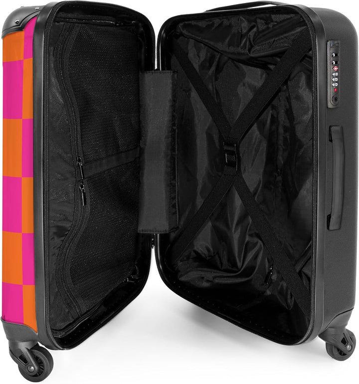 NoBoringSuitcases.com® Reisekoffer 67cm 72L Personalisiert - Grosser Hartschalenkoffer mit Rollen, L