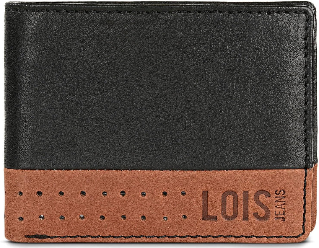 Lois - Geldbörse Herren Leder - Herren Geldbörse Leder mit RFID Schutz - Herren Portemonnaie Leder G