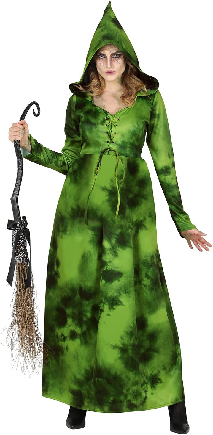 WIDMANN 10714 COSTUME STREGA DELLA FORESTA XL VERDE LUNGO 