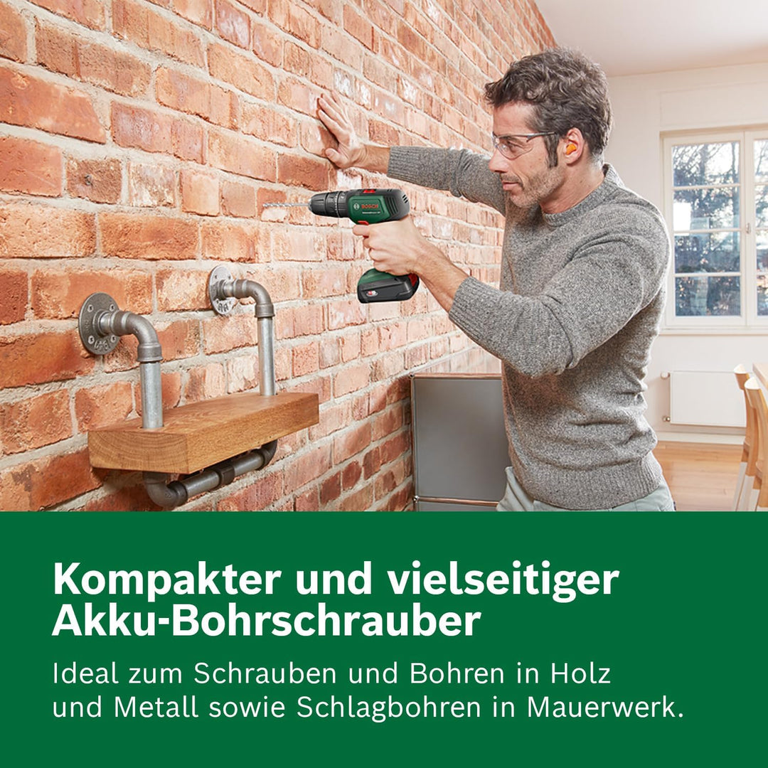 Bosch Home and Garden Bosch Akku Schlagbohrschrauber UniversalImpact 18 V (2 Akkus, 18 Volt System,