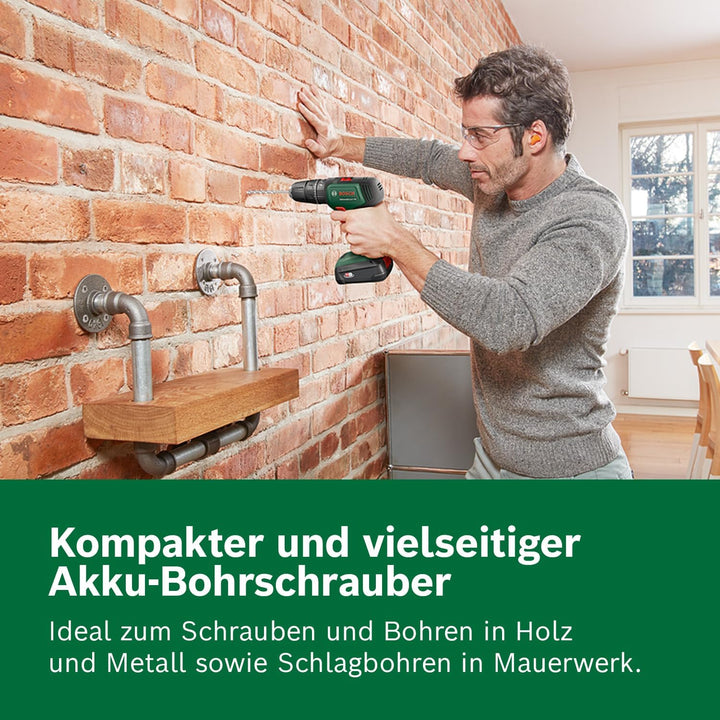Bosch Home and Garden Bosch Akku Schlagbohrschrauber UniversalImpact 18 V (2 Akkus, 18 Volt System,