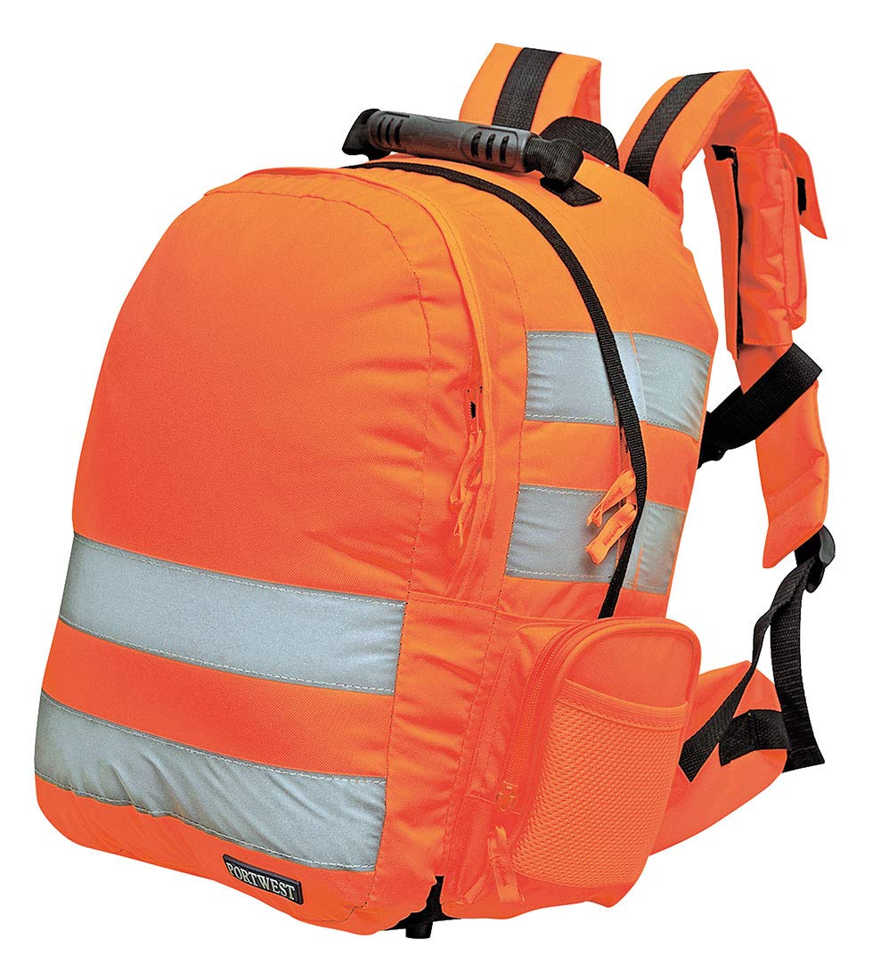 Portwest Schnellverschluss-Warnschutz-Rucksack, Grösse: Einheitsgrösse, Farbe: Orange, B904ORR